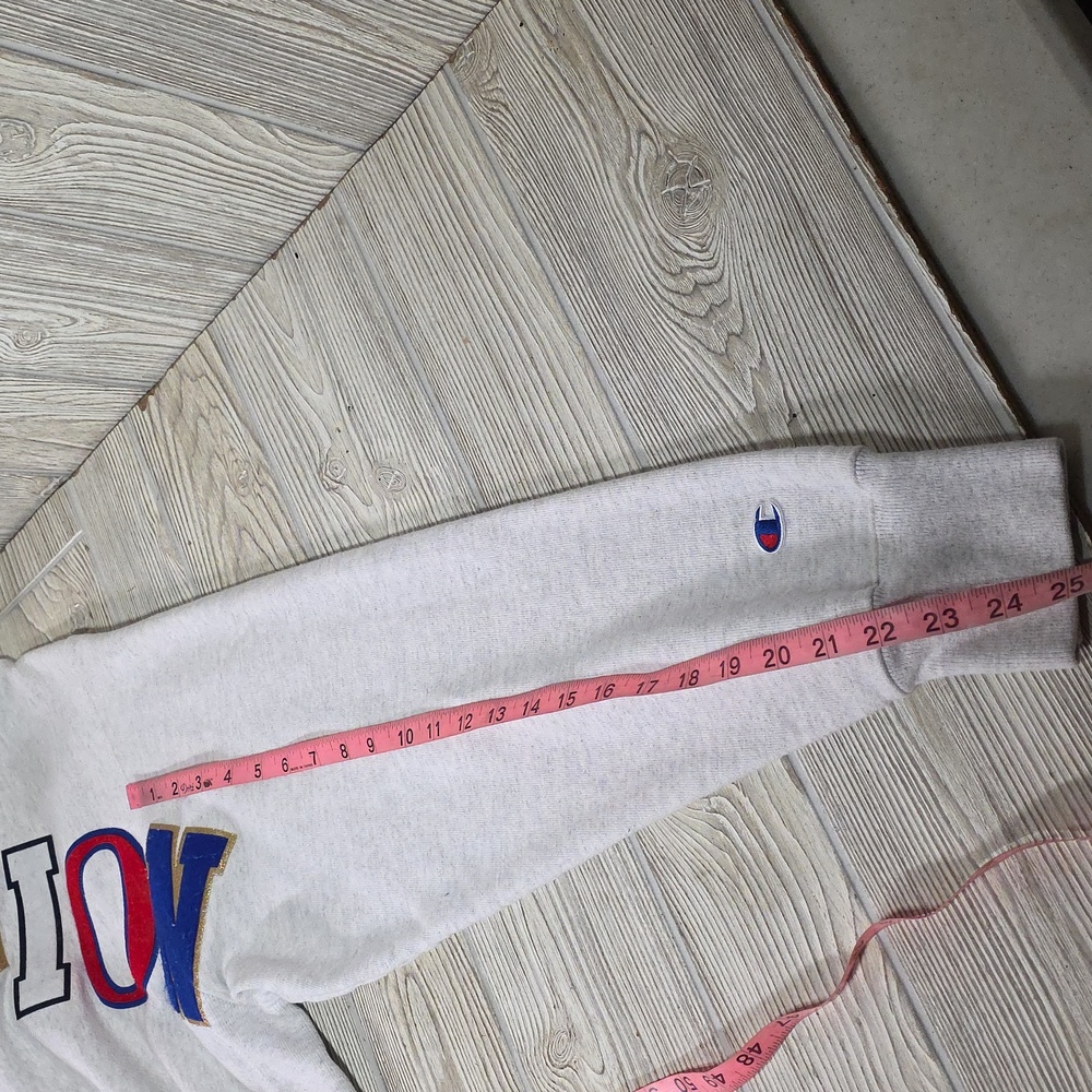 Champion Reverse Weave Pullover Logo Script Hoodi… - image 7